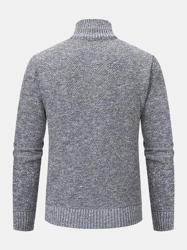 Quilted Jacquard Zip Up Sweater-Mitchell Shoes
