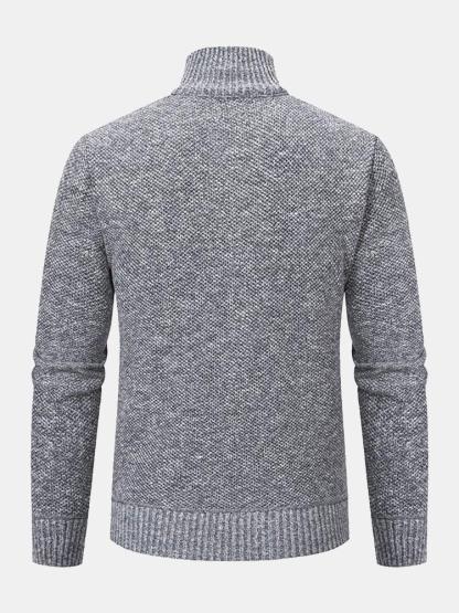 Quilted Jacquard Zip Up Sweater-Mitchell Shoes