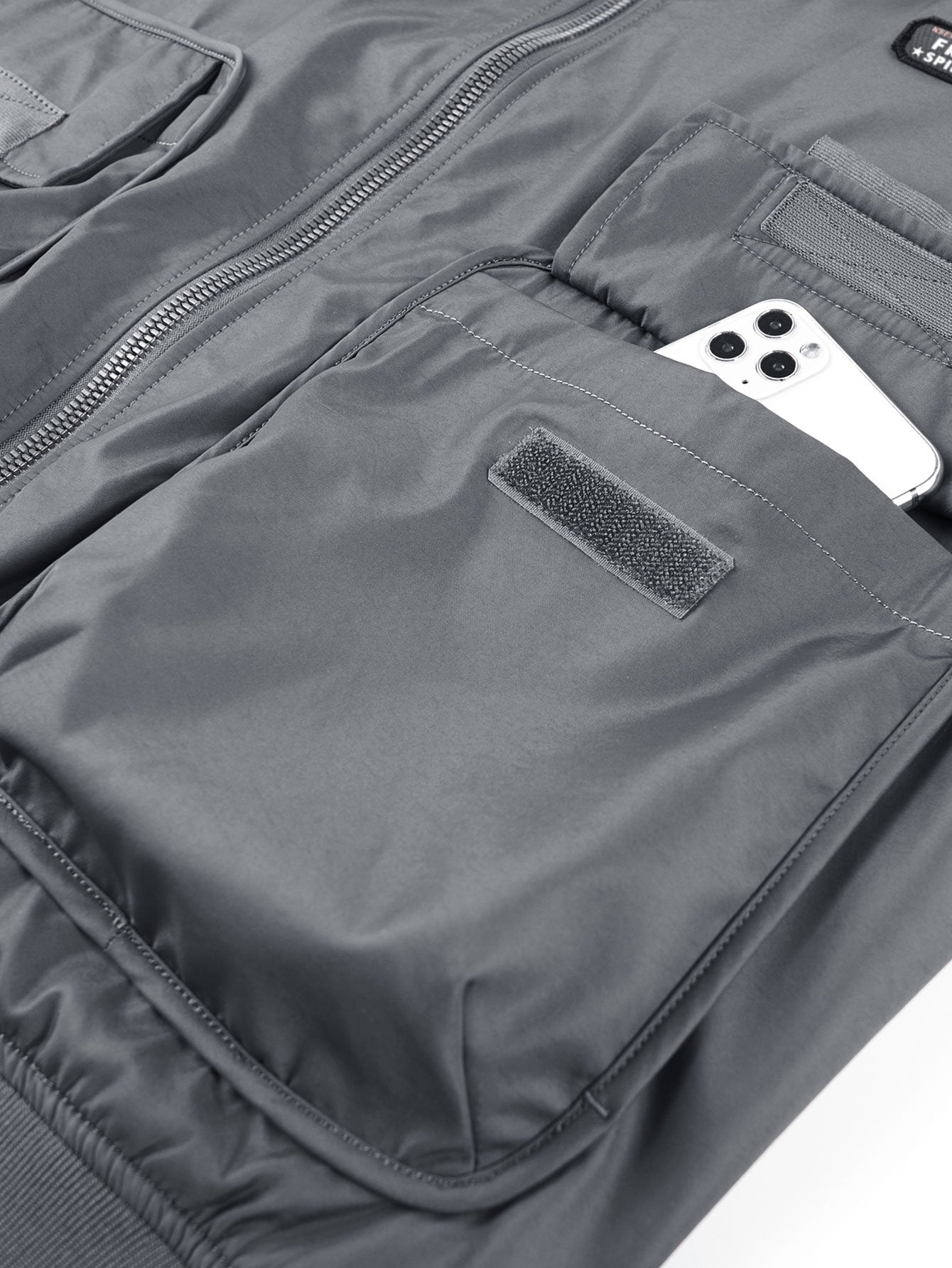 Multi Pockets Bomber Jacket-Mitchell Shoes
