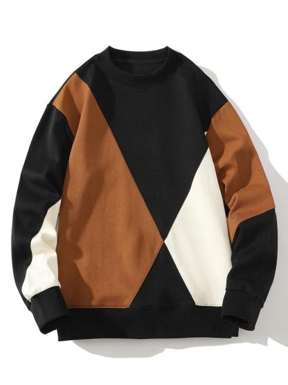 Color Block Patchwork Sweatshirt-Mitchell Shoes
