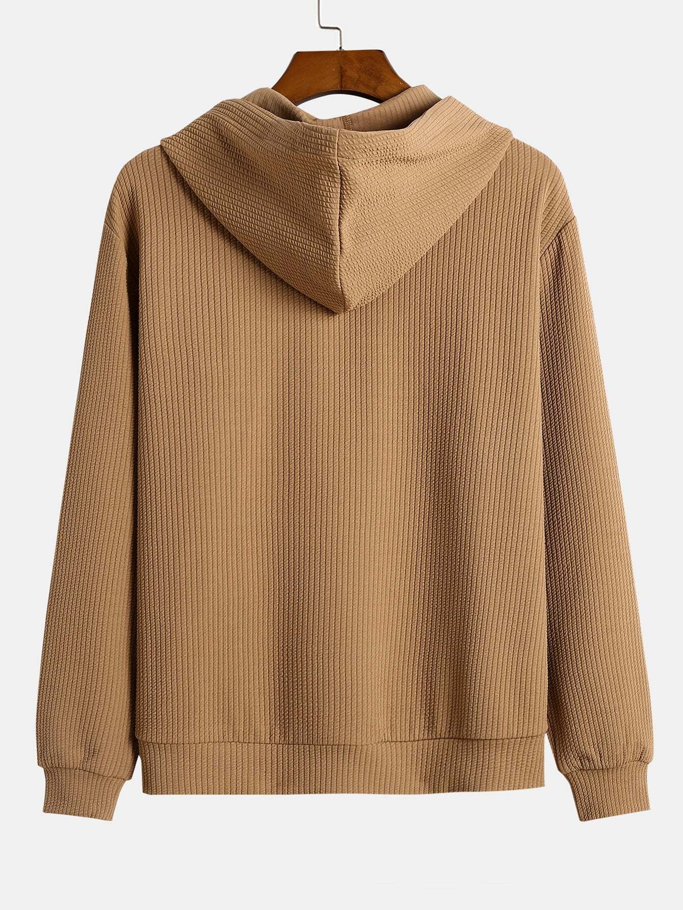 Basic Ribbed Hoodie-Mitchell Shoes