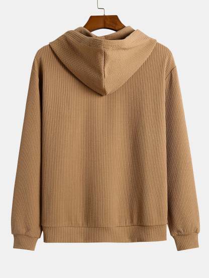 Basic Ribbed Hoodie-Mitchell Shoes