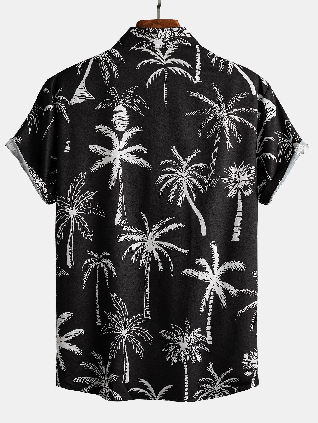 Palm Tree Print Button Up Shirt & Swim Shorts-Mitchell Shoes