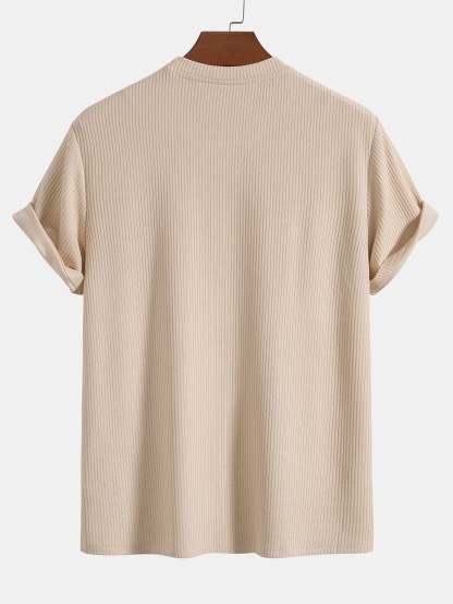 Knitted Ribbed T-Shirt-Mitchell Shoes