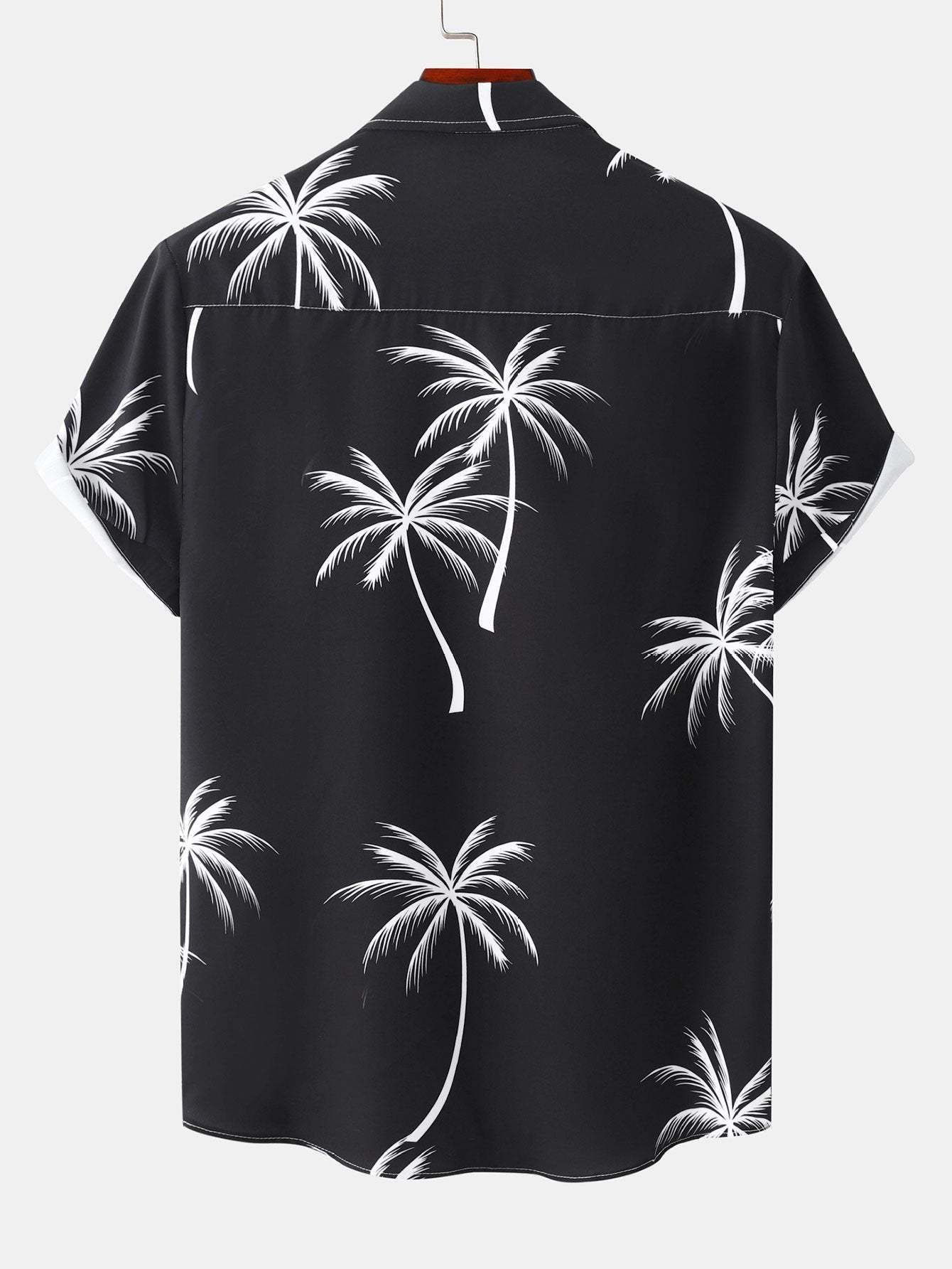 Tropical Leaf Print Button Up Shirt-Mitchell Shoes