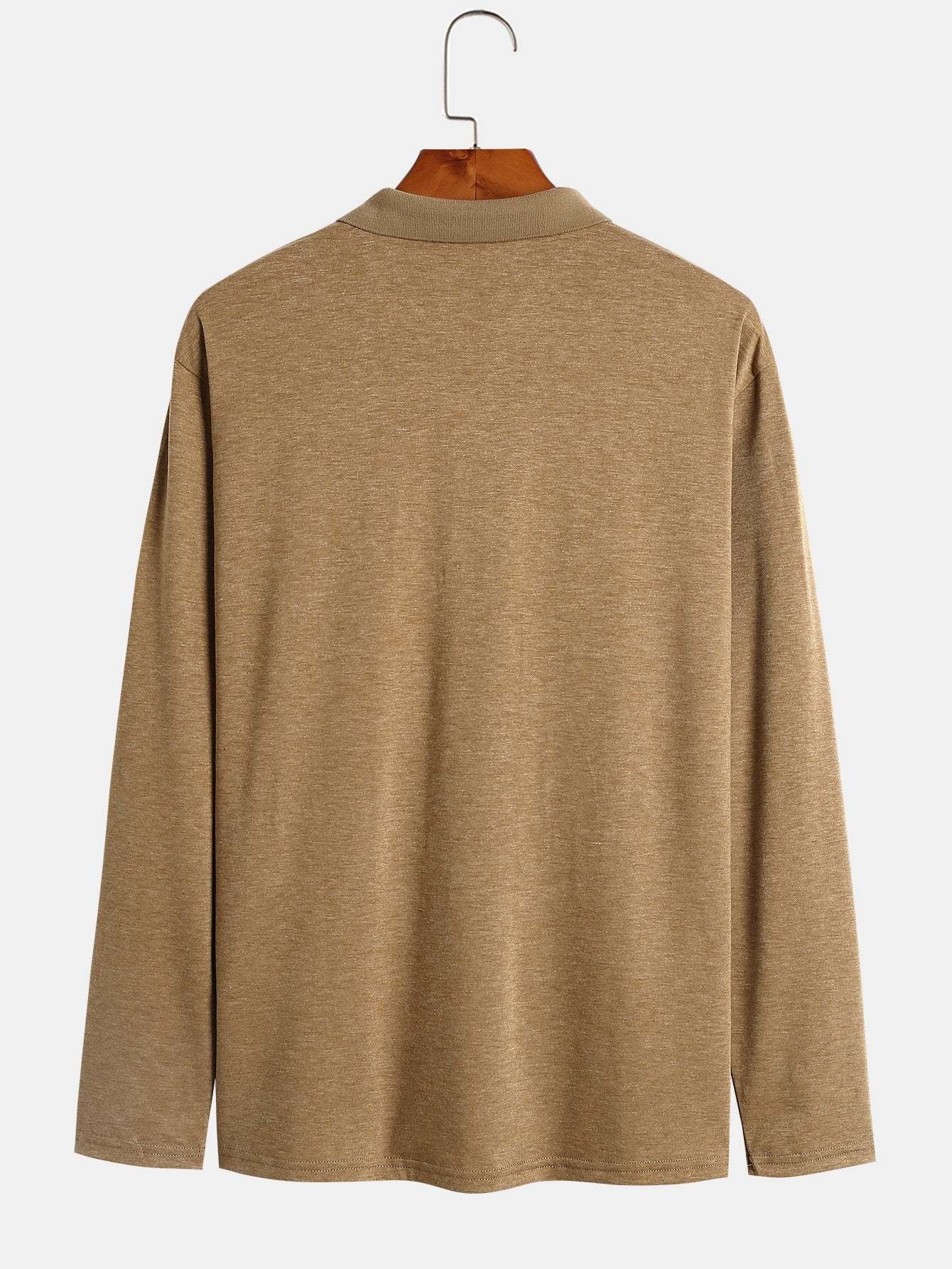 Long Sleeve Regular Fit Polo Shirt-Mitchell Shoes