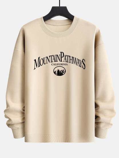 Mountain Pathways Print Relax Fit Sweatshirt-Mitchell Shoes