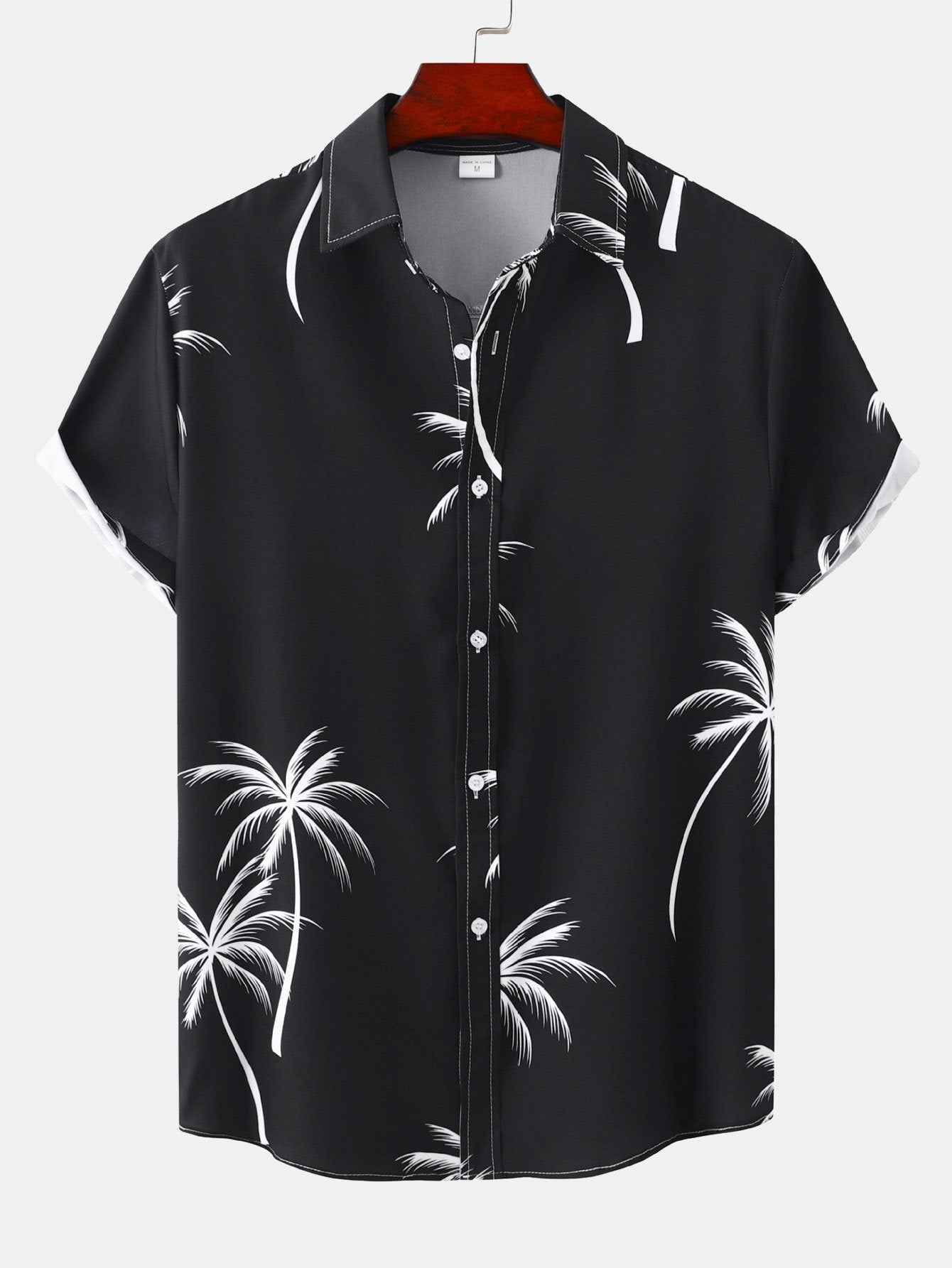 Tropical Leaf Print Button Up Shirt-Mitchell Shoes