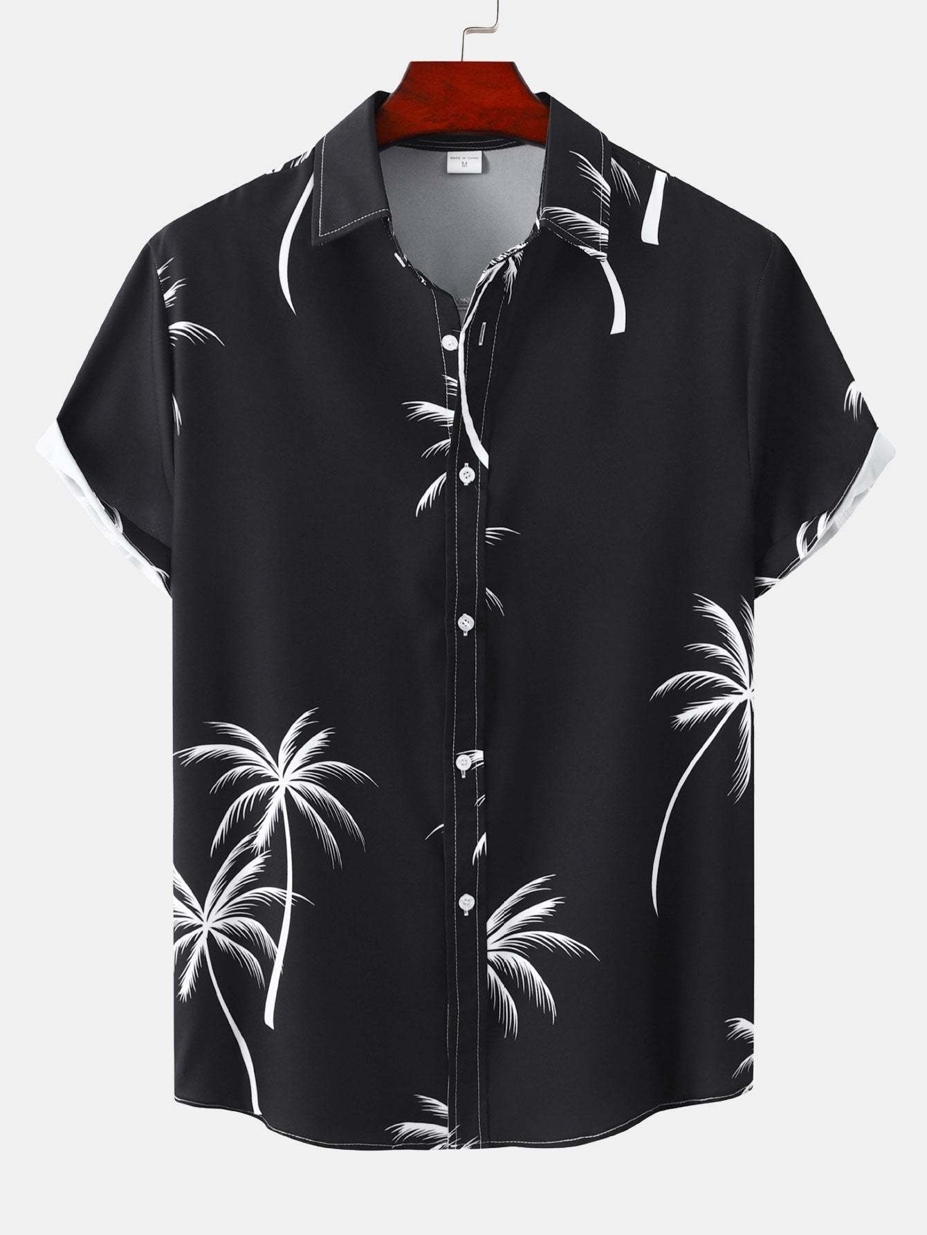 Tropical Leaf Print Button Up Shirt-Mitchell Shoes
