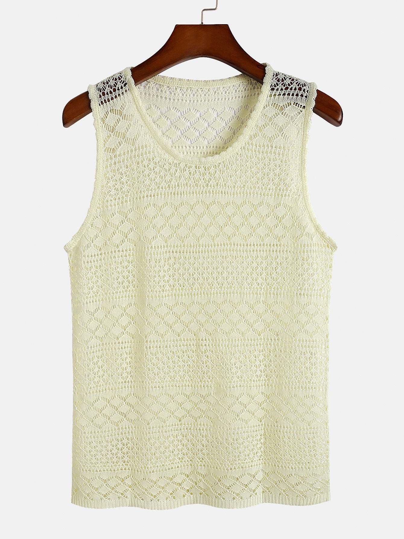 Knitted Textured Tank Top-Mitchell Shoes