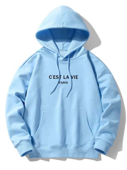 Paris Print Cotton Blend Hoodie-Mitchell Shoes