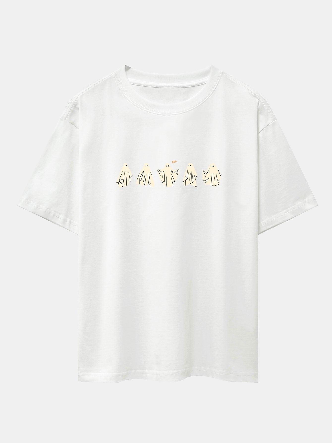 Ghost Print Heavy Weight Drop Shoulder Oversize T-Shirt-Mitchell Shoes