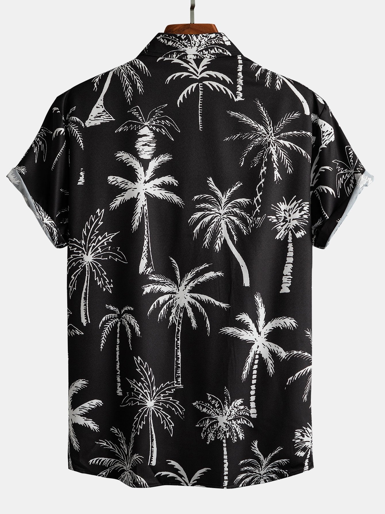Palm Tree Print Button Up Shirt-Mitchell Shoes