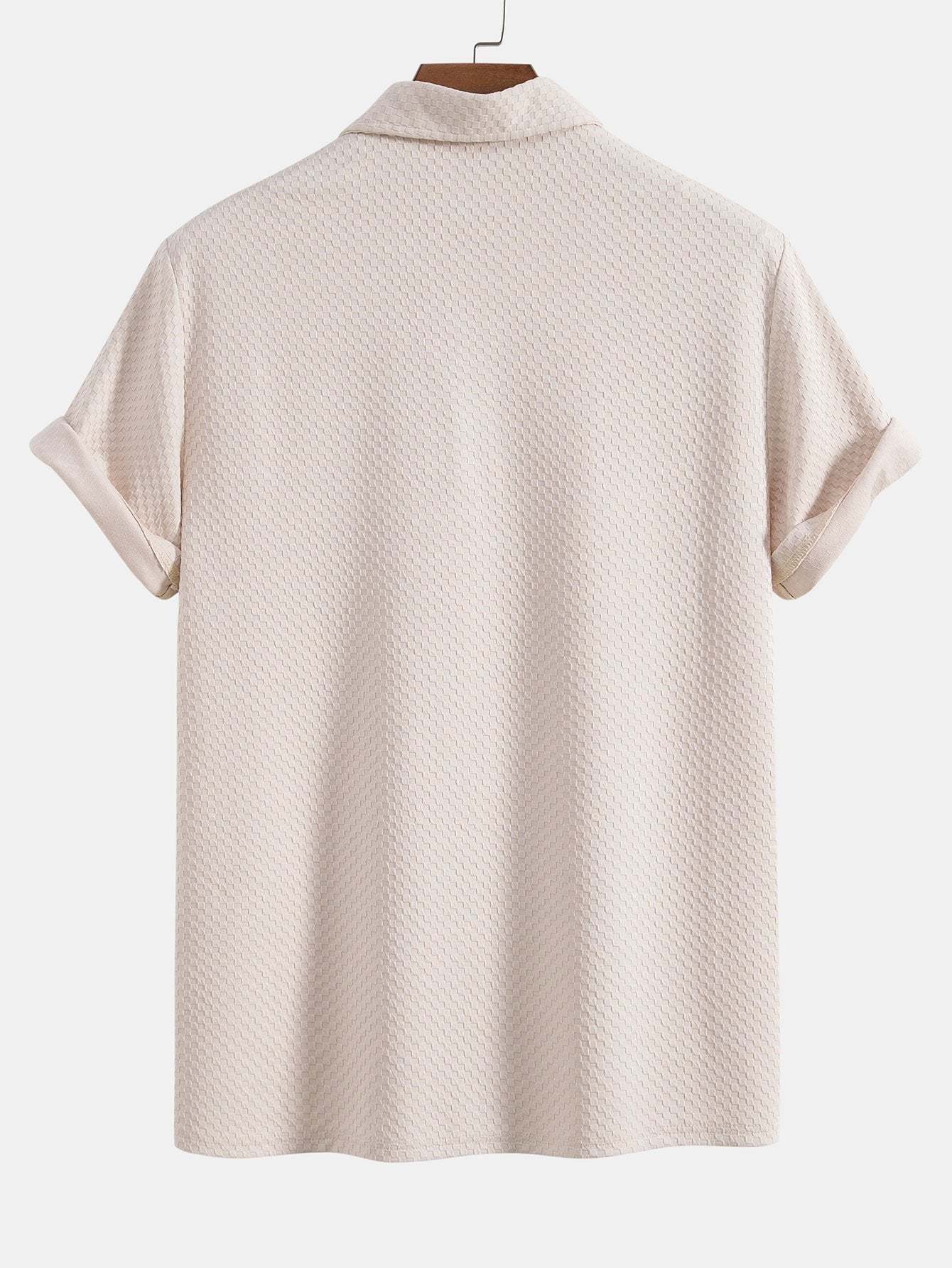 Knit Checkerboard Jacquard Polo Shirt-Mitchell Shoes