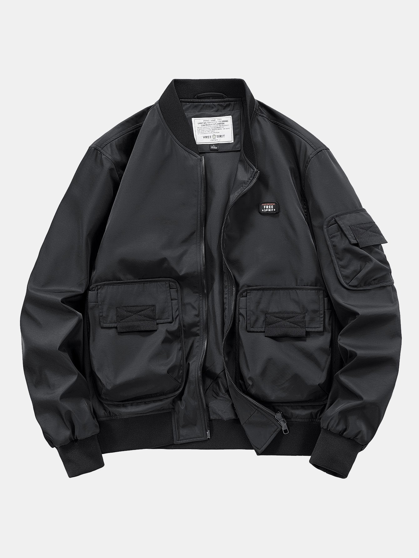 Multi Pockets Bomber Jacket-Mitchell Shoes