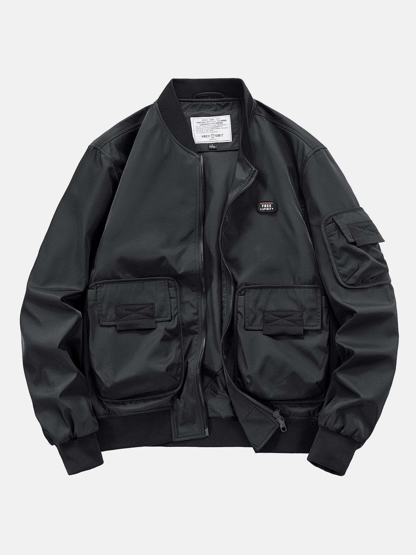 Multi Pockets Bomber Jacket-Mitchell Shoes