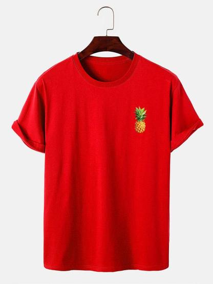 Pineapple Print T-Shirt-Mitchell Shoes