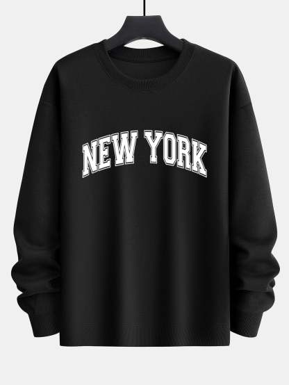 New York Print Relax Fit Sweatshirt-Mitchell Shoes