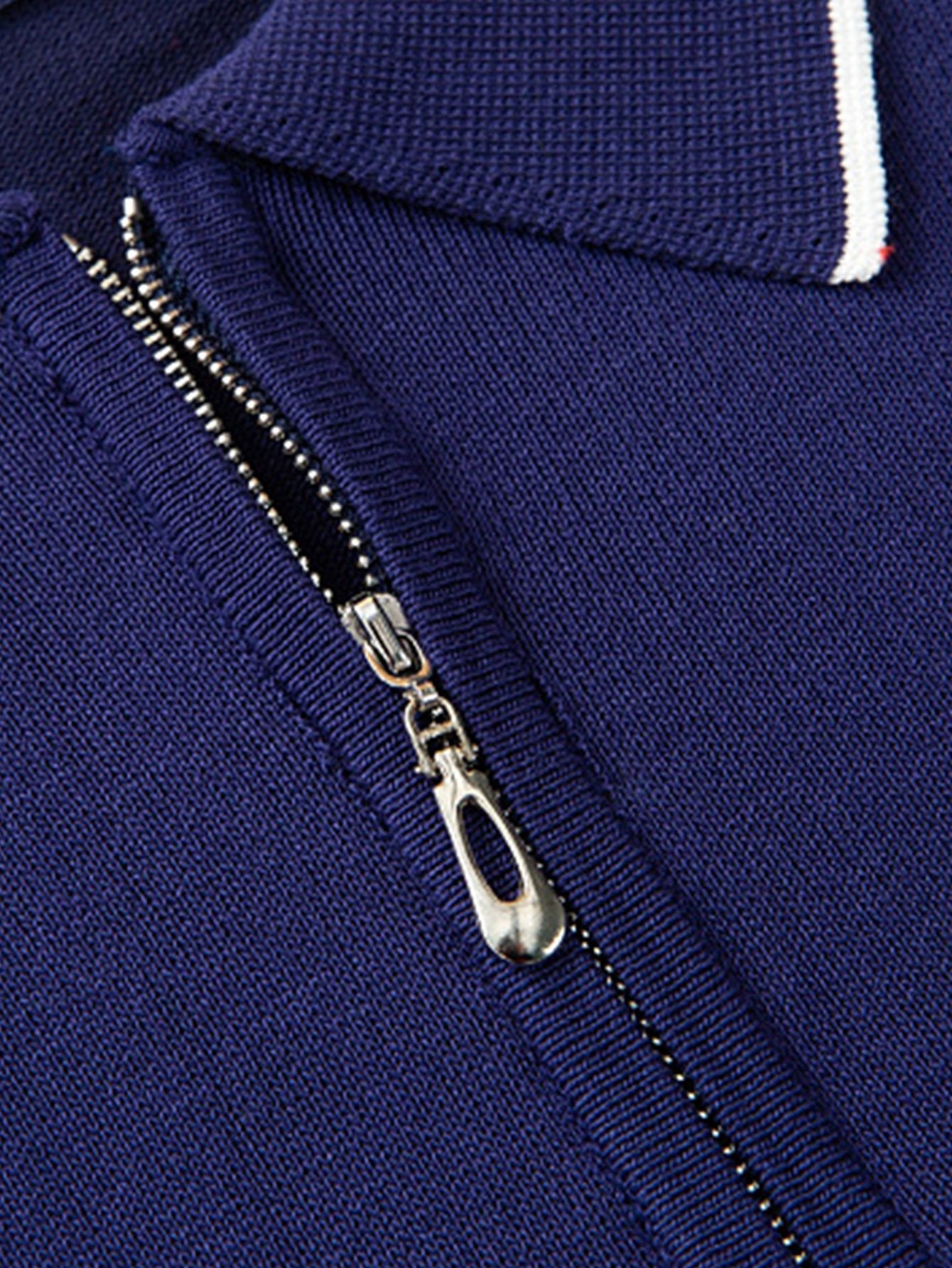 Solid Zip Sweater Polo-Mitchell Shoes