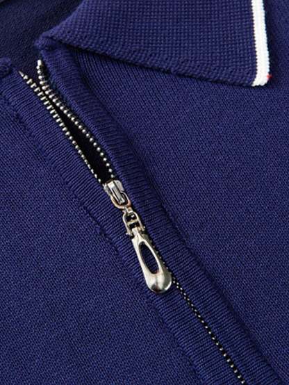 Solid Zip Sweater Polo-Mitchell Shoes