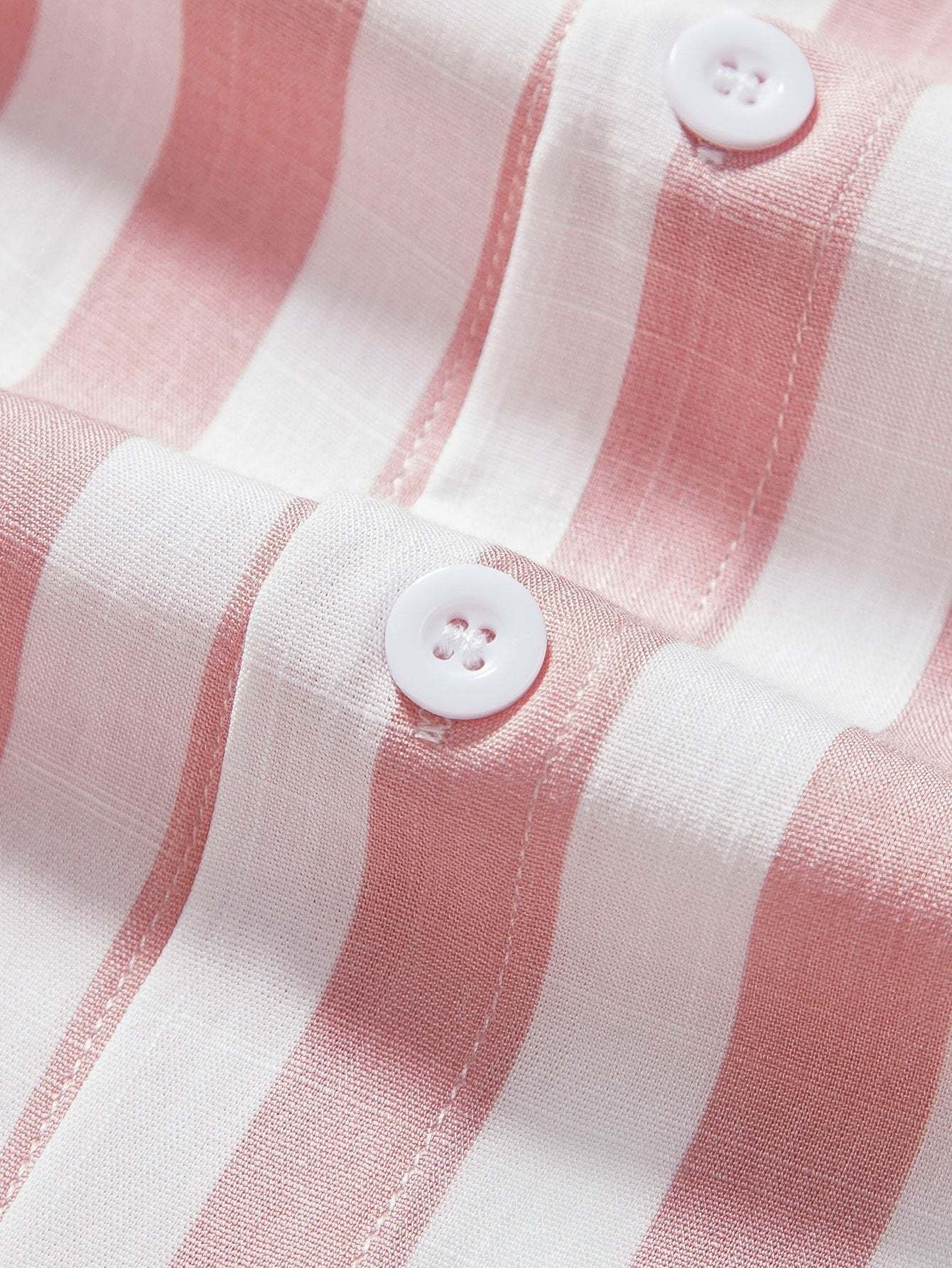 Striped Stand Collar Shirt & Swim Shorts-Mitchell Shoes