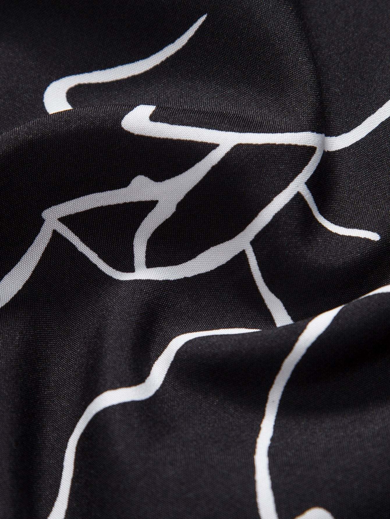 Abstract Line Print Buttton Up Shirt-Mitchell Shoes