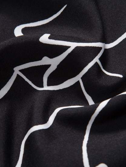 Abstract Line Print Buttton Up Shirt-Mitchell Shoes