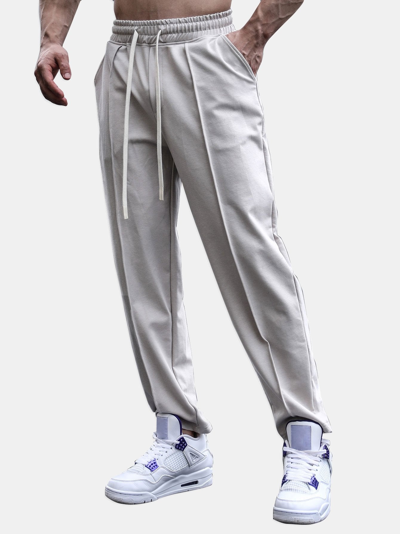 Tapered Jogger Pants With Pintuck-Mitchell Shoes