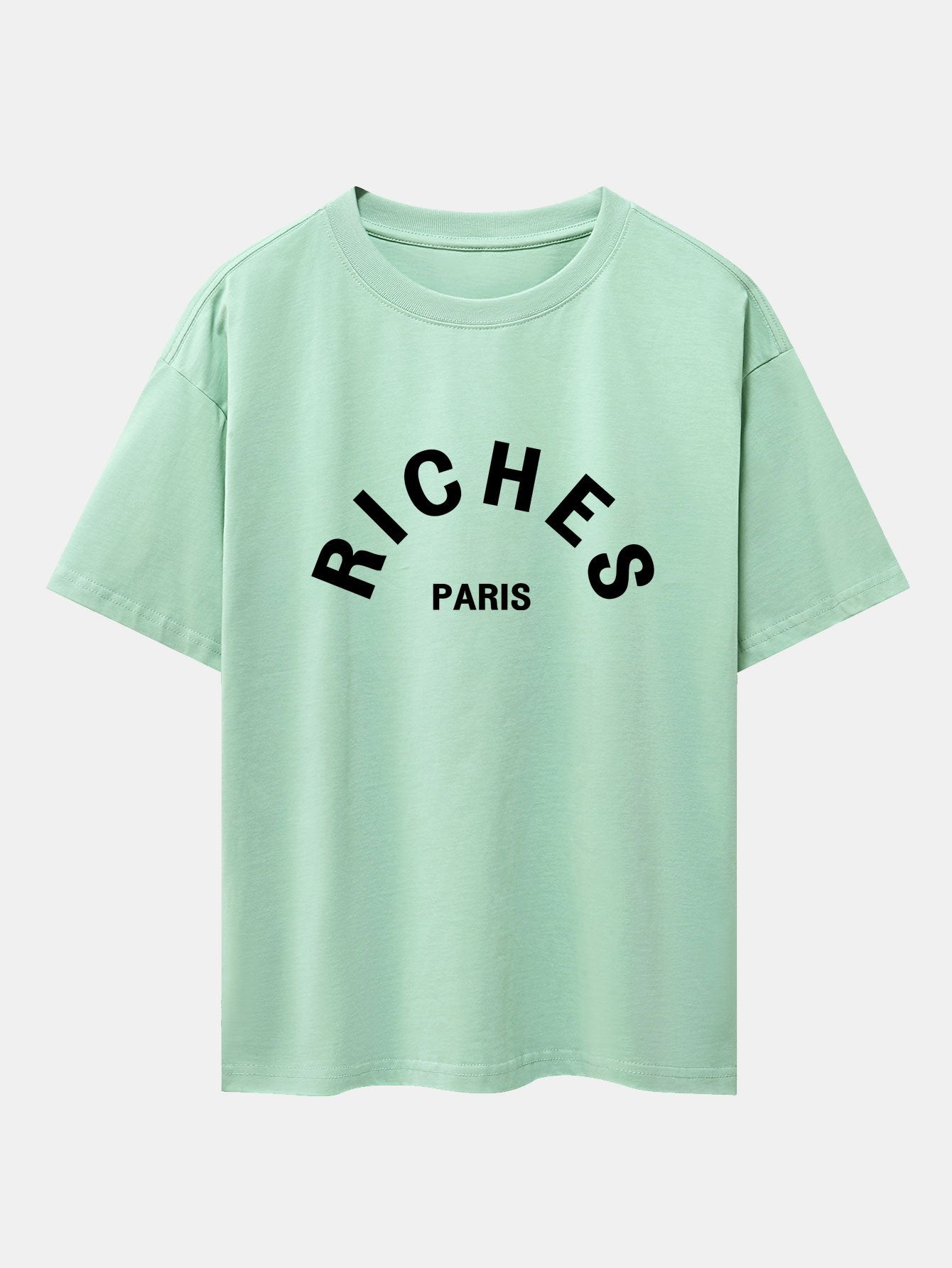 Riches Paris Print Oversize T-Shirt-Mitchell Shoes