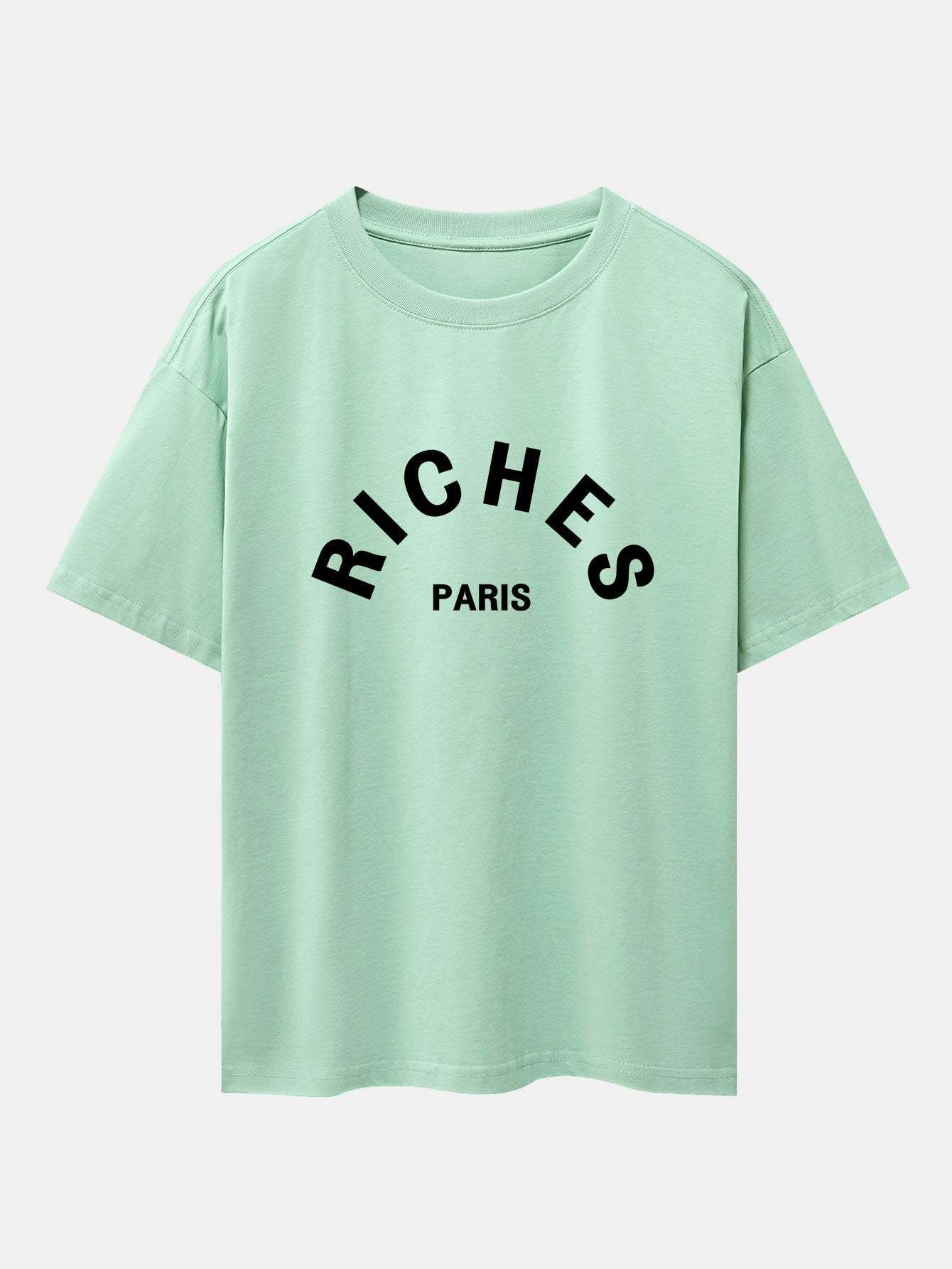 Riches Paris Print Oversize T-Shirt-Mitchell Shoes
