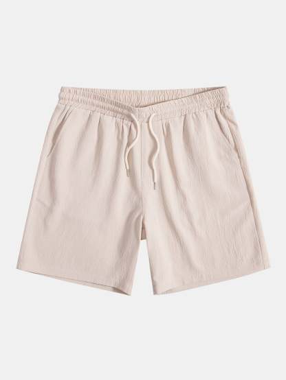 Wrinkled Drawstring Shorts-Mitchell Shoes