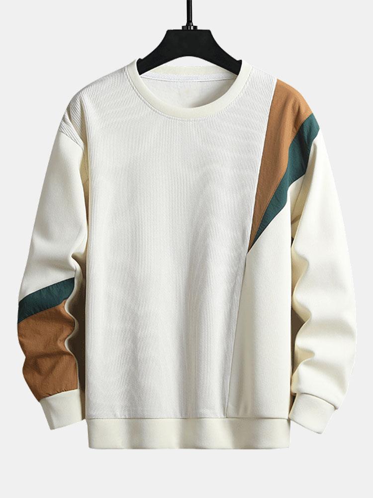 Color Block Crewneck Sweatshirt-Mitchell Shoes