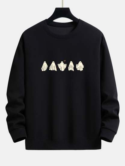 Ghost Print Relax Fit Sweatshirt-Mitchell Shoes