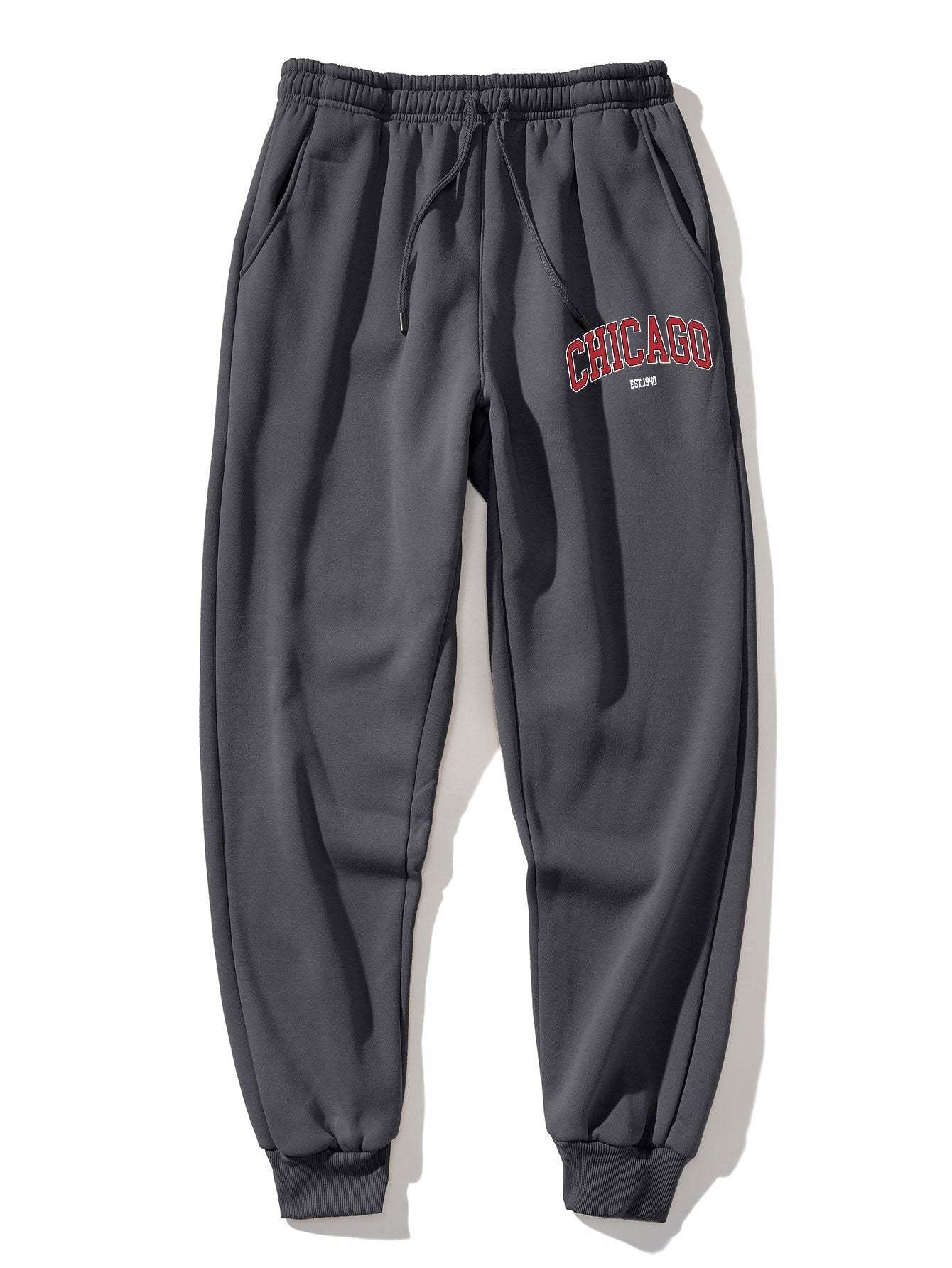 Chicago Print Jogger Pants-Mitchell Shoes
