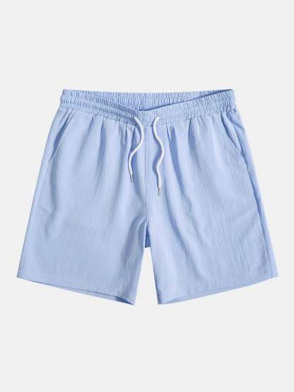 Wrinkled Drawstring Shorts-Mitchell Shoes