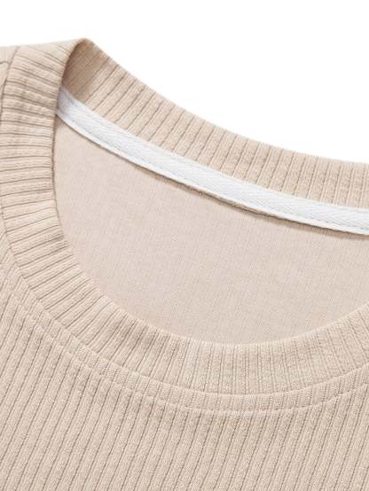 Knitted Ribbed T-Shirt-Mitchell Shoes