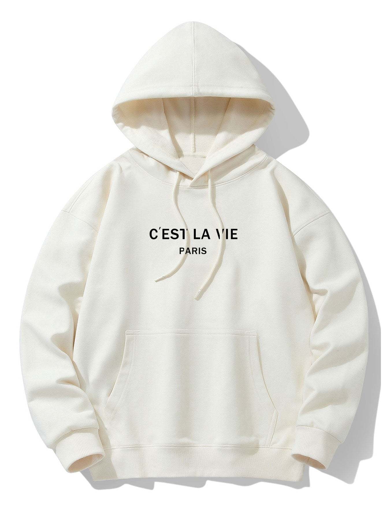 Paris Print Cotton Blend Hoodie-Mitchell Shoes