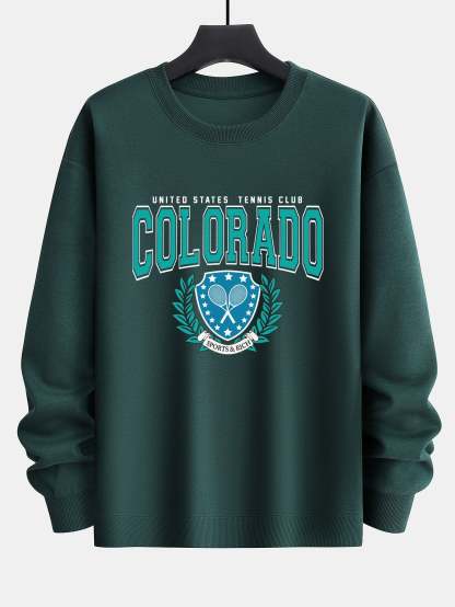 Colorado Tennis Varsity Print Relax Fit Sweatshirt-Mitchell Shoes