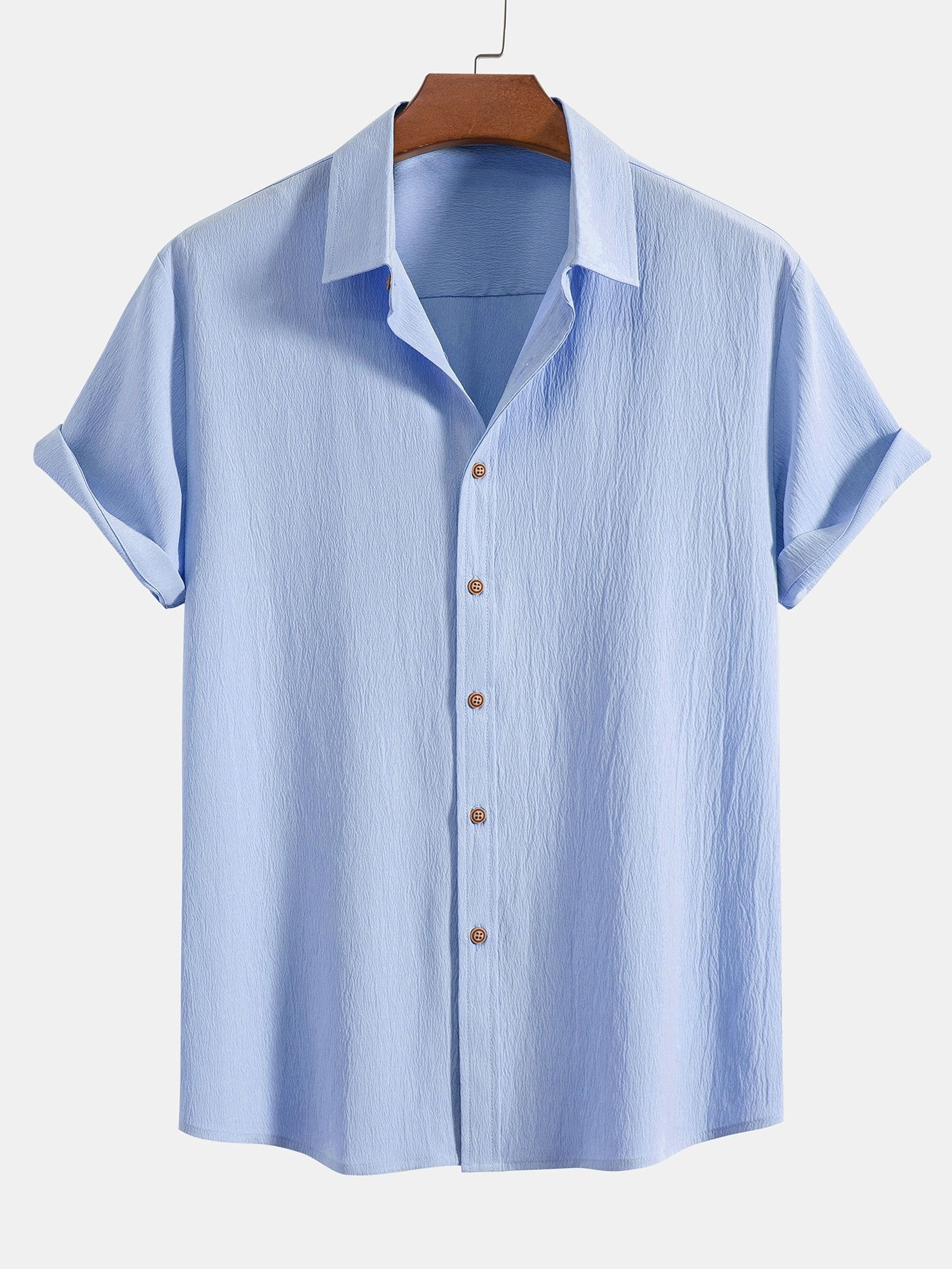 Wrinkled Textured Shirt & Shorts-Mitchell Shoes