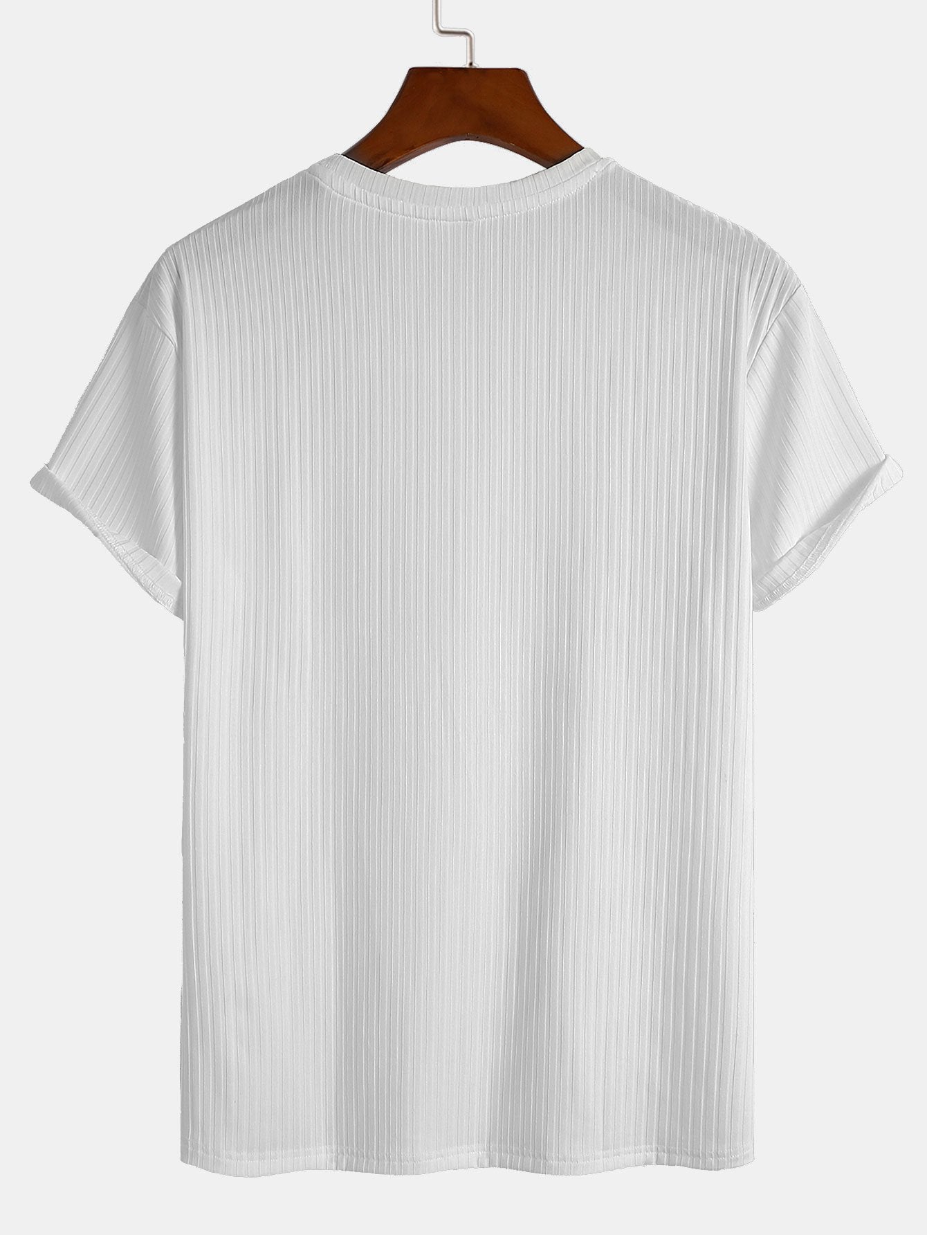 Basic Slim Fit Ribbed T-Shirt-Mitchell Shoes