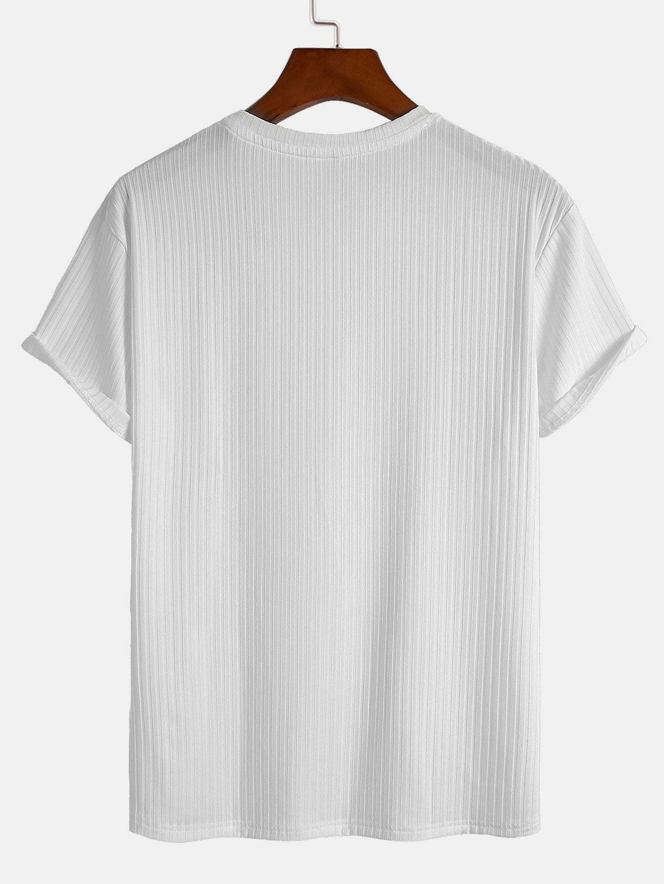 Basic Slim Fit Ribbed T-Shirt-Mitchell Shoes