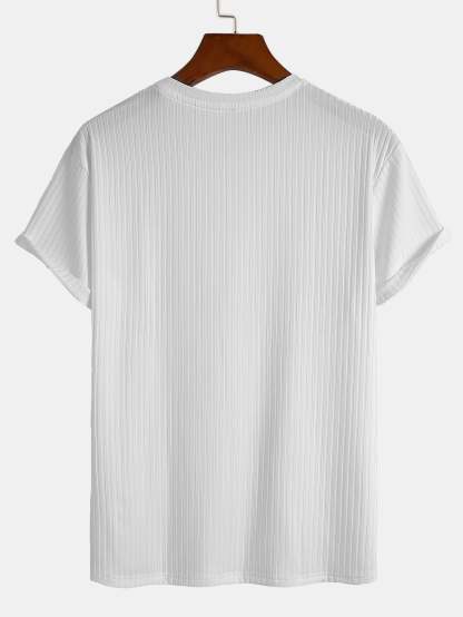 Basic Slim Fit Ribbed T-Shirt-Mitchell Shoes