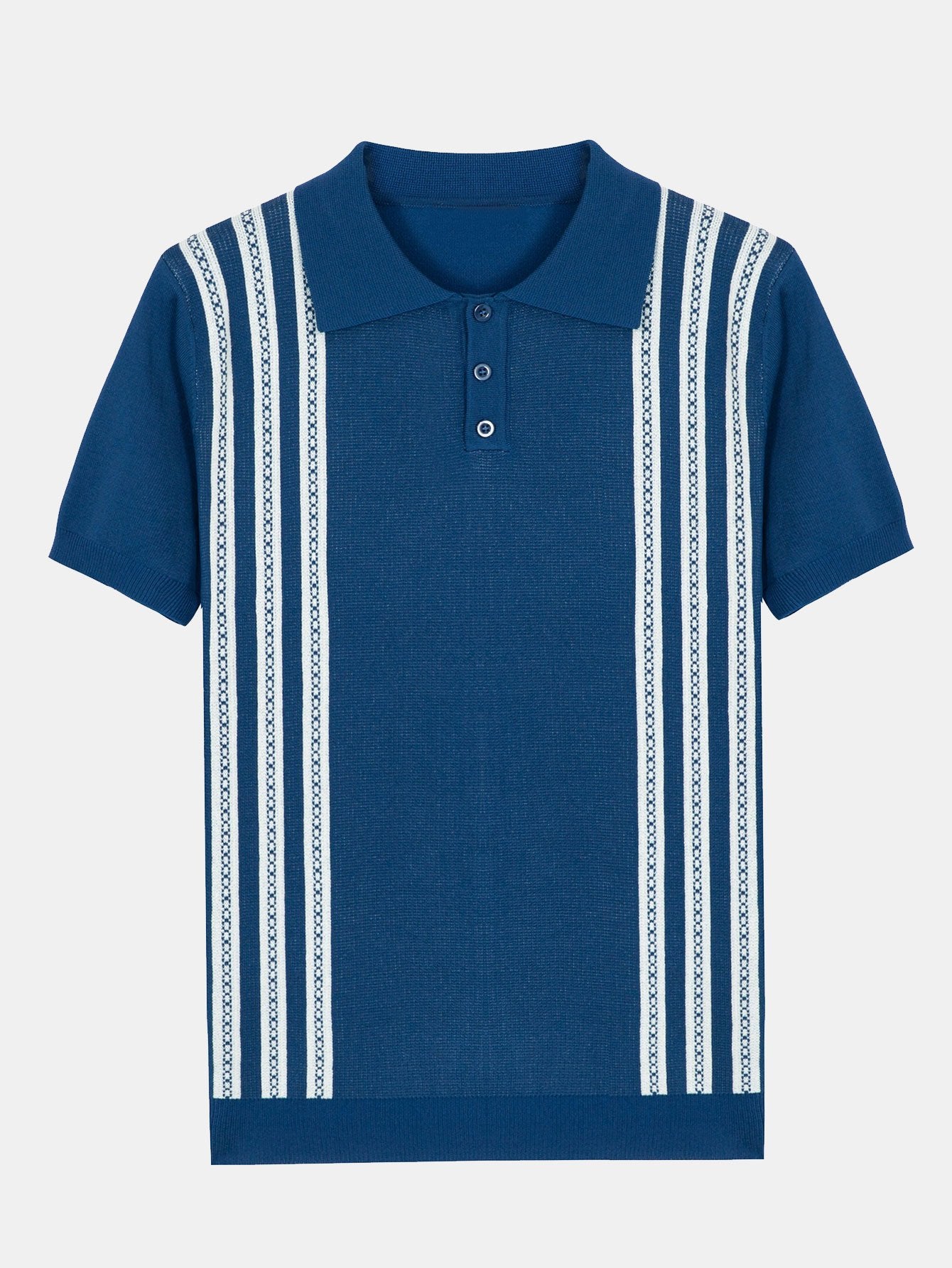 Striped Short Sleeve Sweater Polo-Mitchell Shoes