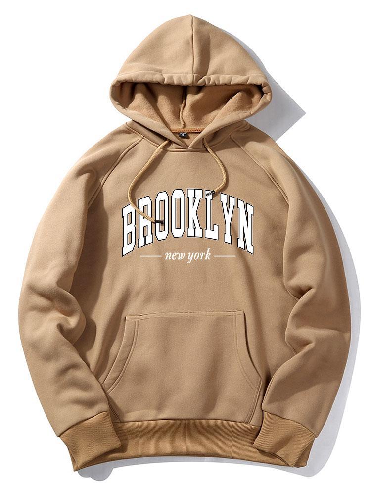 Brooklyn Letter Print Hoodie-Mitchell Shoes