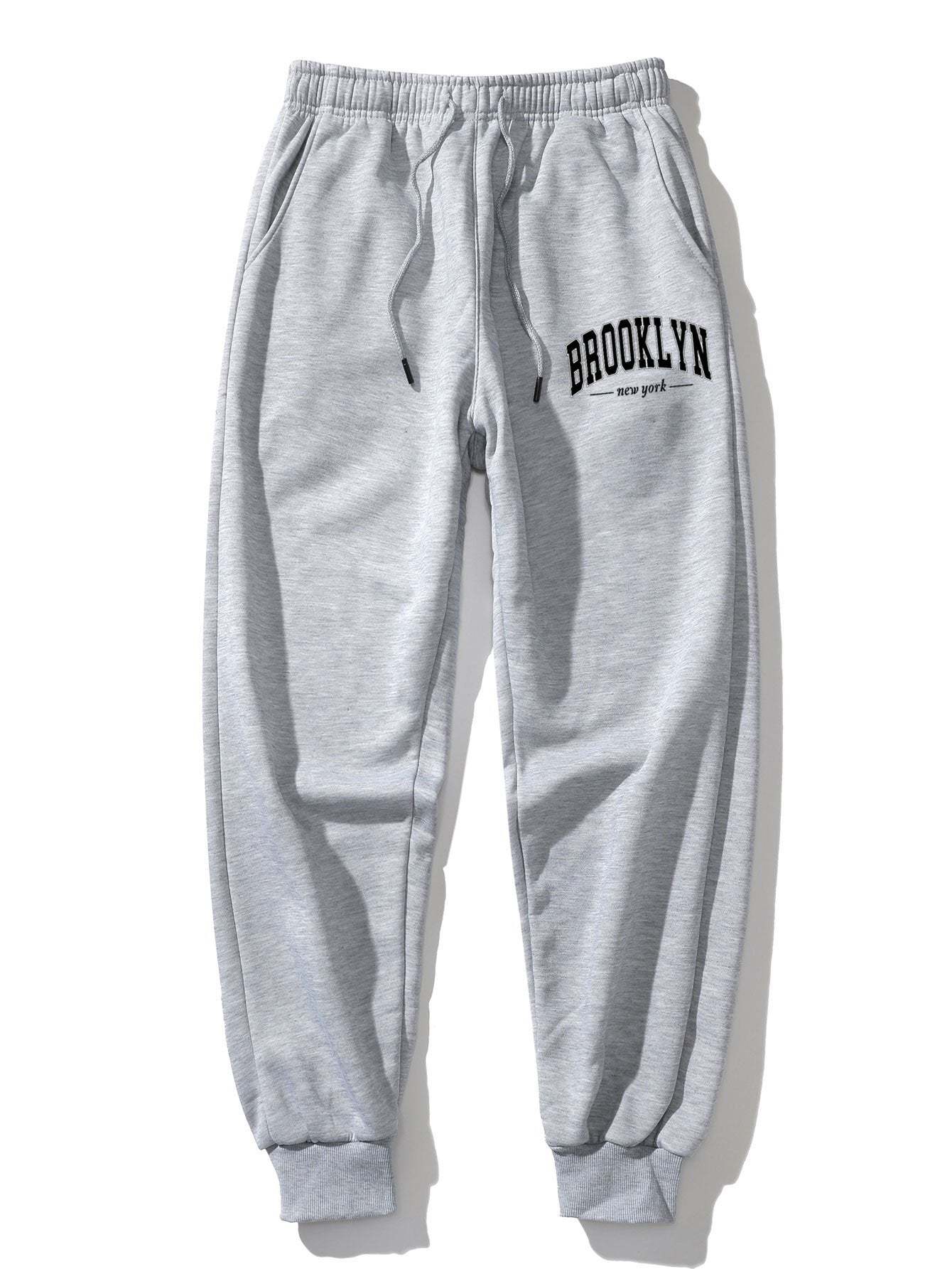 Brooklyn Letter Print Hoodie & Jogger Pants-Mitchell Shoes