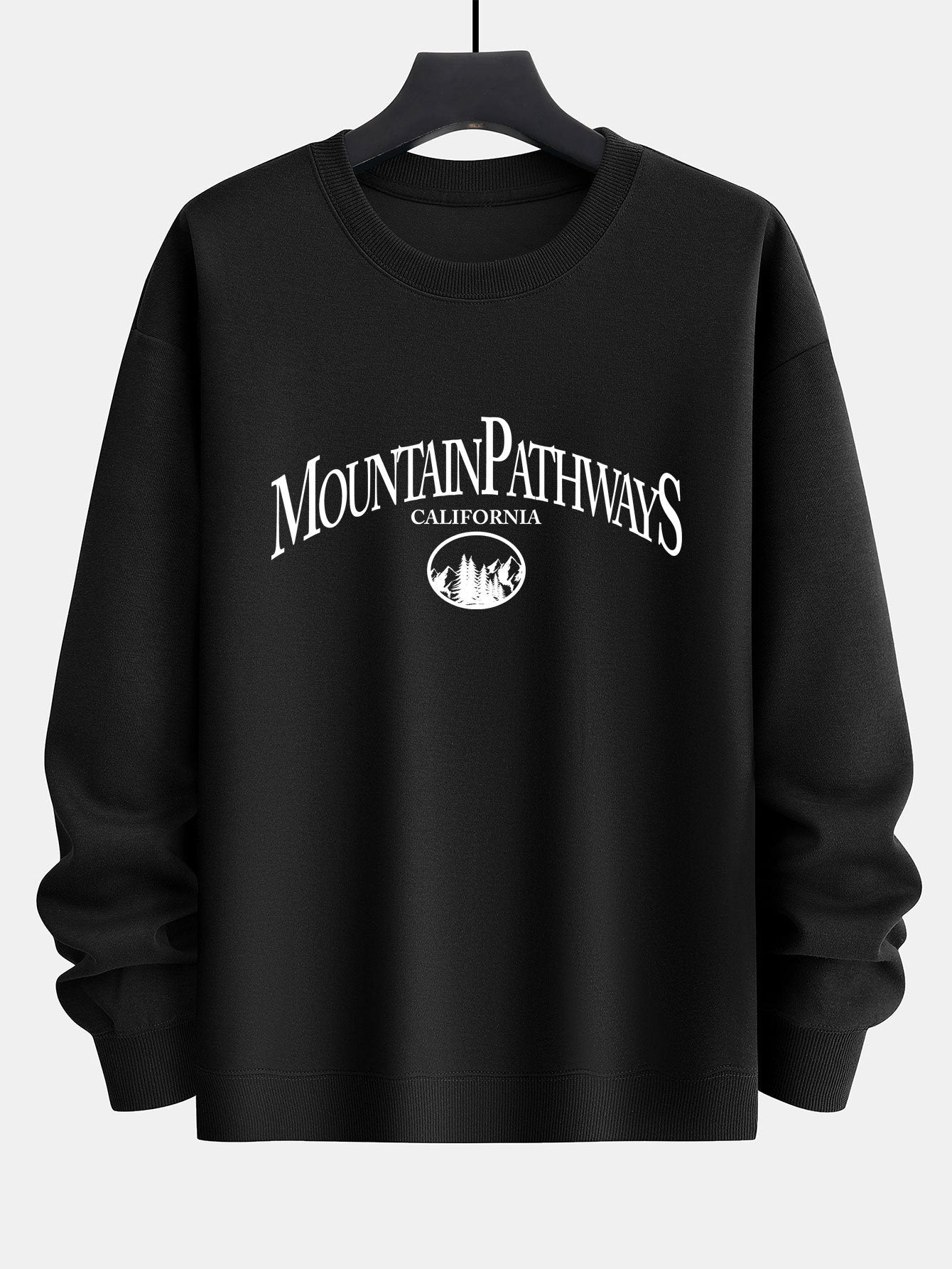 Mountain Pathways Print Relax Fit Sweatshirt-Mitchell Shoes