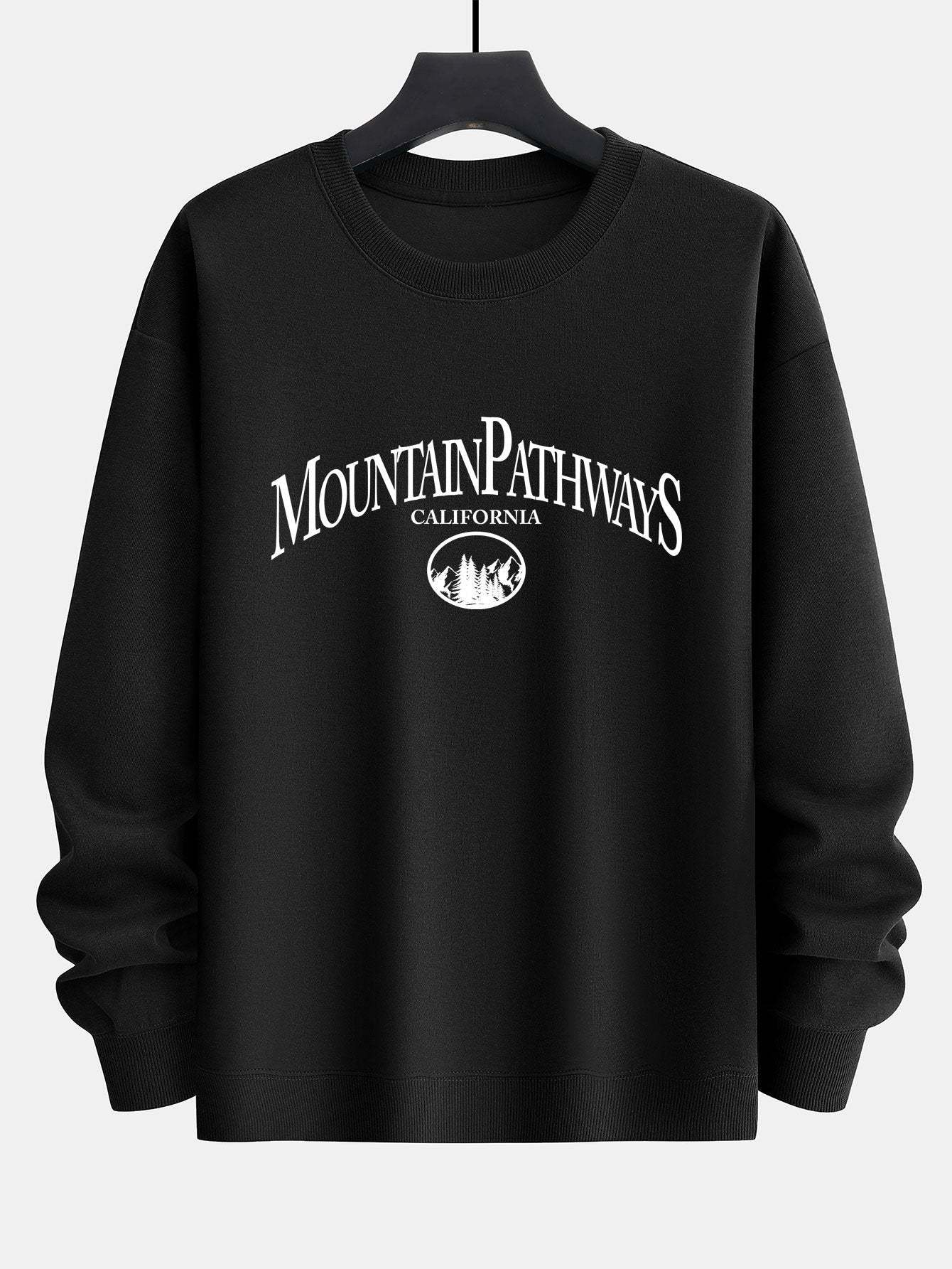 Mountain Pathways Print Relax Fit Sweatshirt-Mitchell Shoes