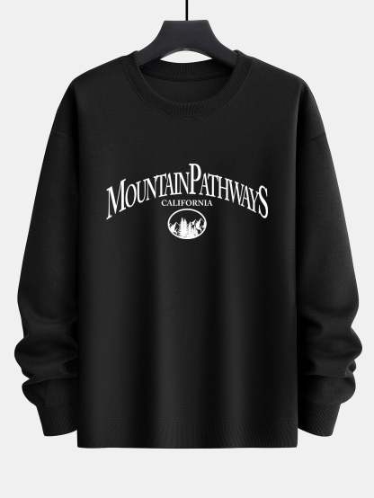 Mountain Pathways Print Relax Fit Sweatshirt-Mitchell Shoes