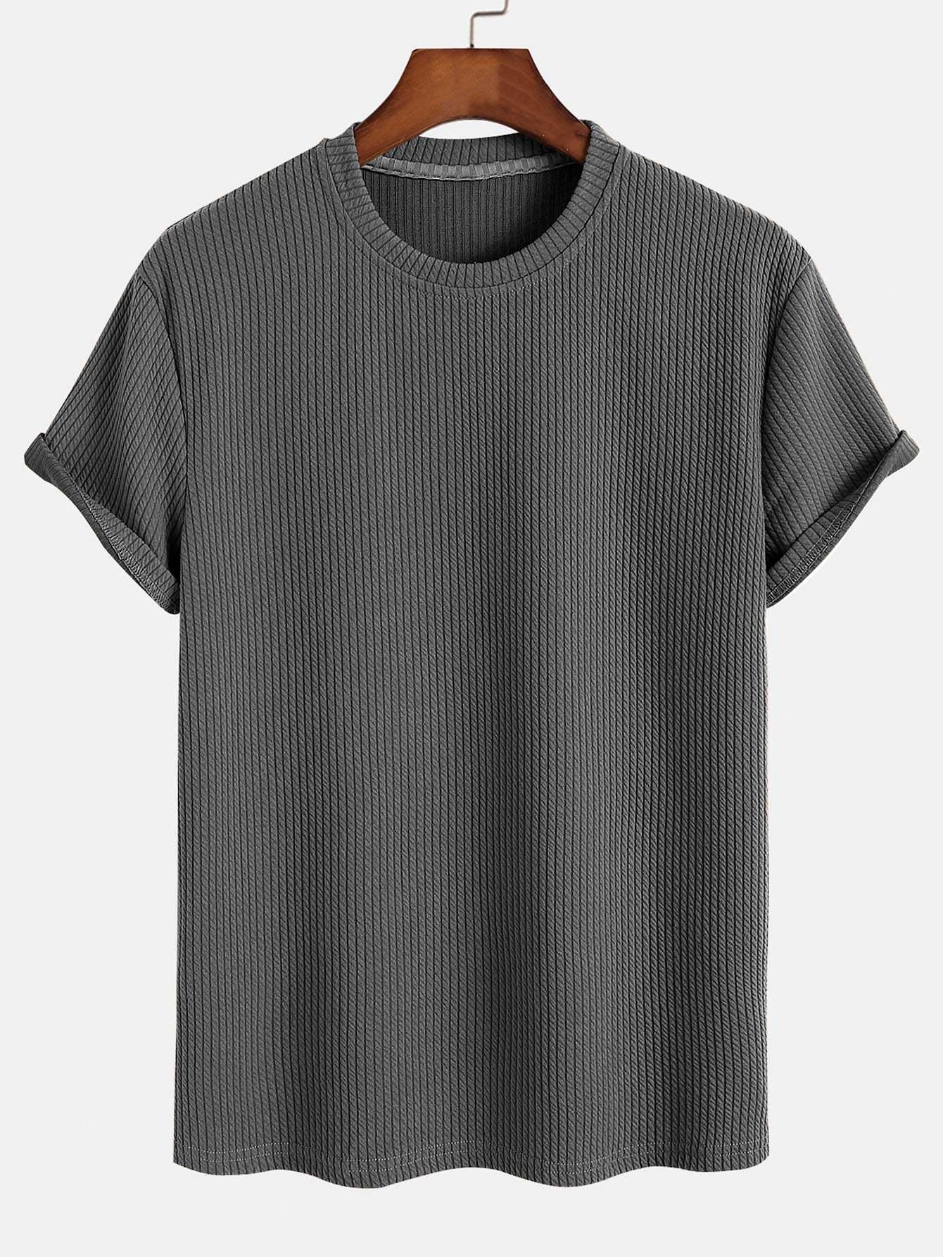 Muscle Fit Ribbed T-Shirt-Mitchell Shoes