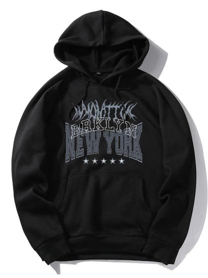 New York Gothic Print Hoodie-Mitchell Shoes